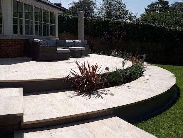Contemporary garden design in Esher Surrey
